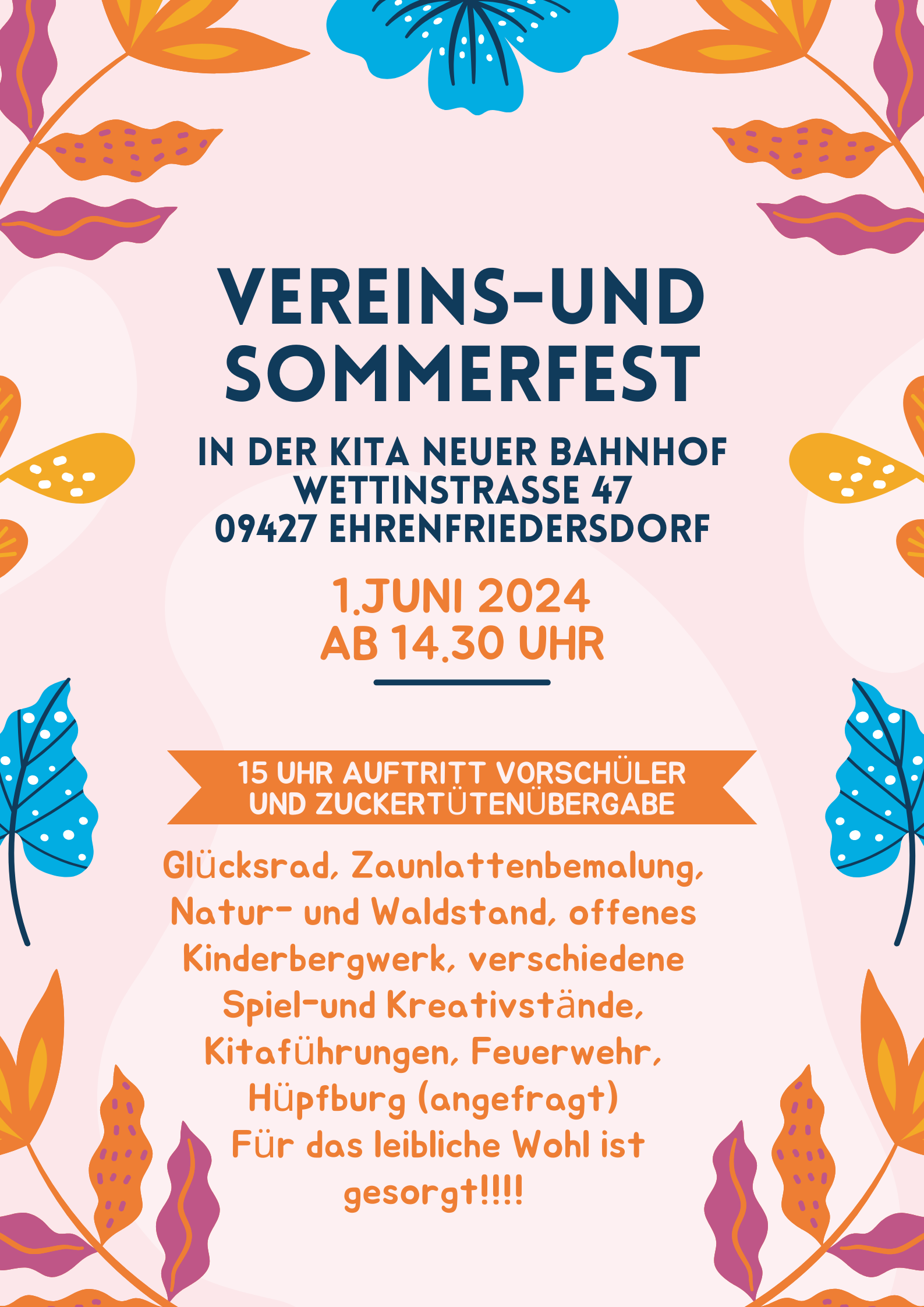 Plakat Vereins- und Sommerfest 2024